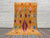 Orange Moroccan rug- berber rug- Custom size rug-boujad Rug - living room rug , handmade rug, Contemporary rug- area rug , rug for bedroom