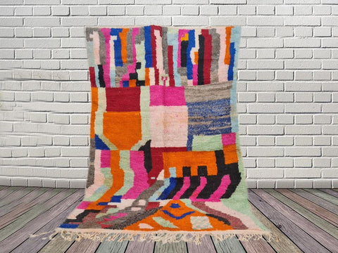 Stunning Boujad design rug - Custom size rug-Berber Rug - handmade rug- rugs for living room, Contemporary rug
