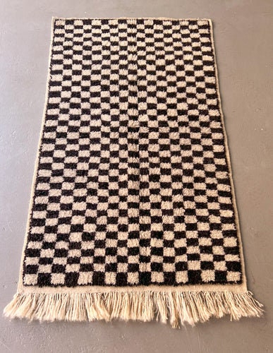 Chechered black and white runner- Moroccan Rug- Custom size rug-area Rug - Custom rug- rugs for living room, modern runner- Contemporary rug