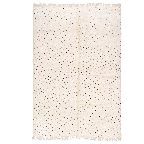 Polka dots 8x10 rug, Moroccan rug Abstract, Black and Off-White Beni Ourain rug,area rug handmade berber rugs,-rugs , 8x10 rugs,rugs rugs