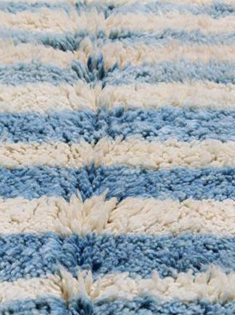 Blue Striped Beni Ourain 8x10 rugs, Moroccan rug , Black and Off-White area rug,morrocan rug handmade berber rugs,-rugs , 8x10 rug,rugs rugs