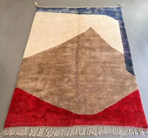 Stunning Moroccan rug , 8x10 rugs beni ourain rug - rugs for living room and bedroom - abstract rug - Berber Rug - Moroccan Rug