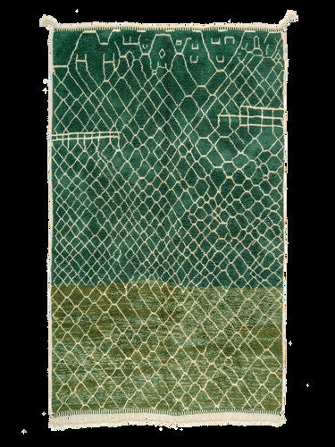 Authentic Moroccan rug, 8x10 rugs beni ourain rug - rugs for living room- abstract rug - green checkered Moroccan Rug - rugs rugs