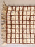Chechered brown and cream runner- Moroccan Rug- Custom size rug-area Rug - Custom rug- hallway rug, modern runner- Contemporary rug