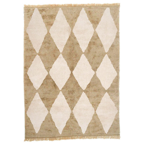 Moroccan Diamonds rug handwoven with natural wool , a berber authentic rug custom for your living room