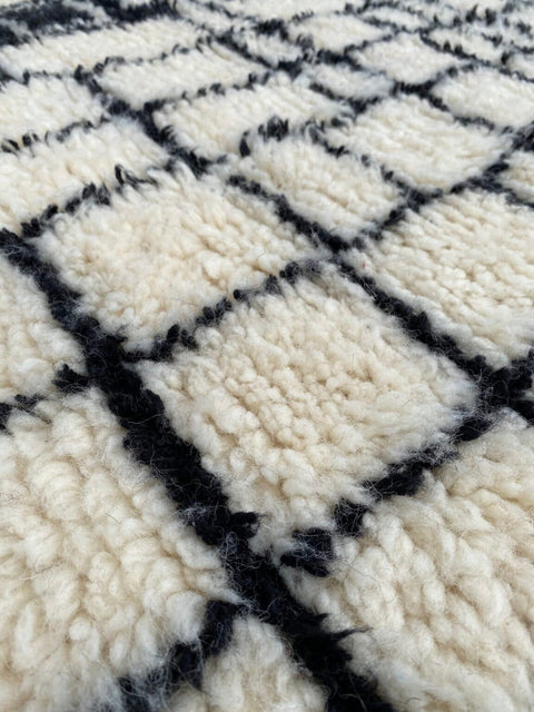 Gorgeous White and Black Beni Ourain Rug 8x10 rugs,Moroccan rug ,azilal area rug,morrocan rug handmade berber rugs,-rugs , 8x10 rug, rugs