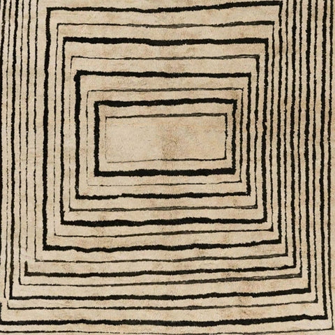 Moroccan rug Taupe and Black spiral design, rugs for living room rug, 8x10 rug