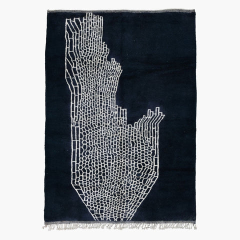 Black 8x10 rugs for living room rug,Moroccan rug ,beni ourain area rug,berber rug abstract wool rugs,-rugs , 8x10 rug, rugs , 9x12 rugs