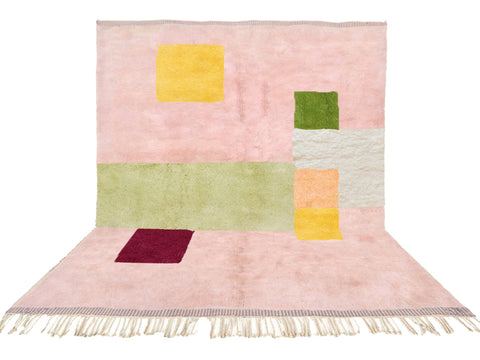 Blush pink Moroccan rug , -rug abstract rug berber , 8x10 rugs for living room rug