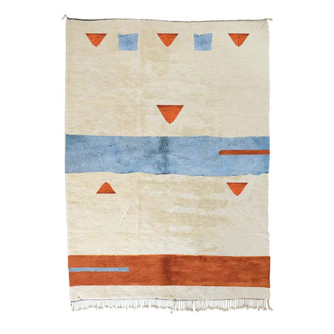 Authentic Moroccan rug, handwoven rugs for living room rug , handmade with natural wool area rug, abstract 8x10 rug