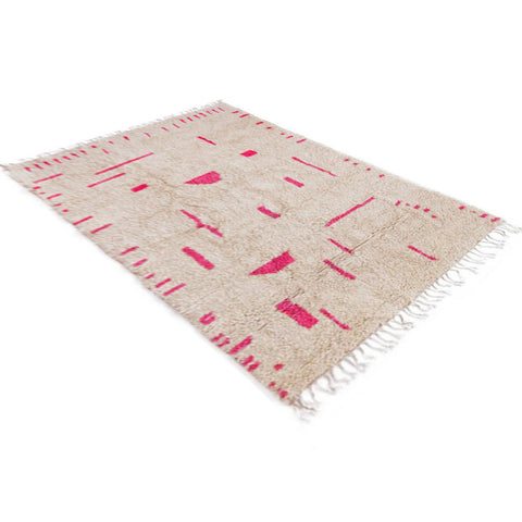Moroccan rug in pink rusty abstract rug design, custom rugs for living room rug , handmade 8x10 rug berber , -rug