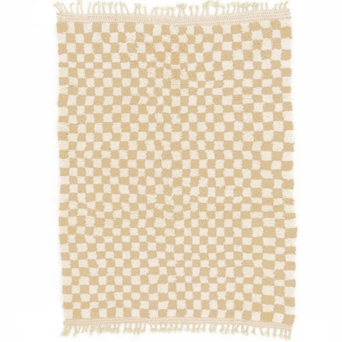 Moroccan rug , Beige checkered Beni Ourain rug, handmade abstract rugs in 8x10 rug,-rugs , 9x12 rug