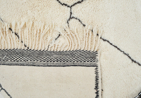 Beni Ourain 8x10 rugs, Moroccan rug Abstract, Black and Off-White area rug,morrocan rug handmade berber rugs,-rugs , 8x10 rug,rugs rugs