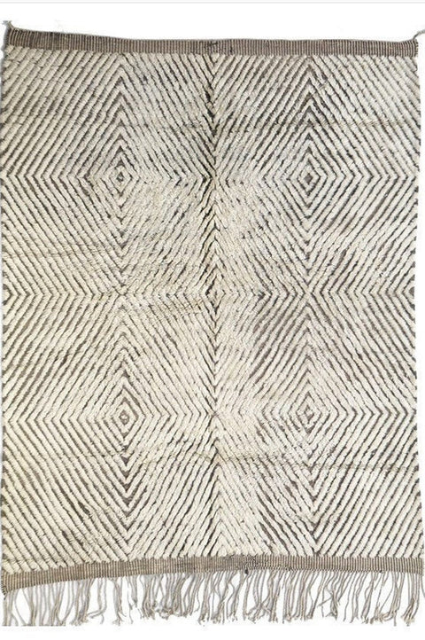 Beni Ourain 8x10 rugs Extra Soft ,Moroccan rug ,Black and Off-White area rug,morrocan rug handmade berber rugs,-rugs , 8x10 rug, rugs rugs