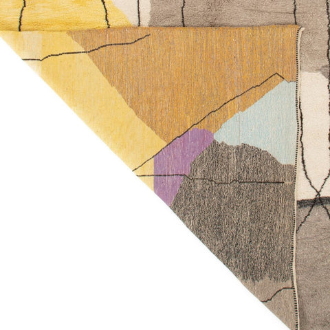 Beni ourain 8x10 rugs in abstract Yellow design ,Moroccan rug ,azilal area rug,morrocan rug handmade berber rugs,-rugs , 8x10 rug, rugs