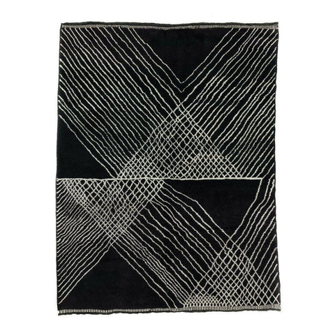 Black 8x10 rugs for living room rug,Moroccan rug ,beni ourain area rug,berber rug contemporary wool rugs,-rugs , 8x10 rug, rugs , 9x12 rugs