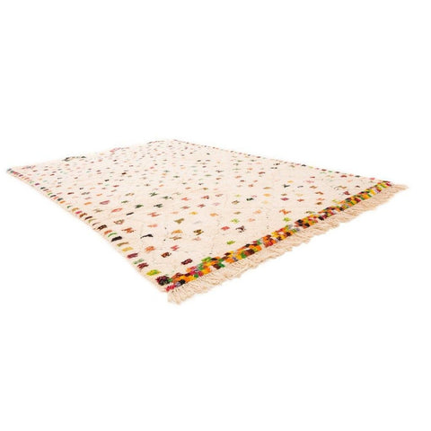 Azilal rainbow dots 8x10 rugs,Moroccan rug ,beni ourain area rug,morrocan rug handmade berber rugs,-rugs , 8x10 rug, rugs , 9x12 rugs