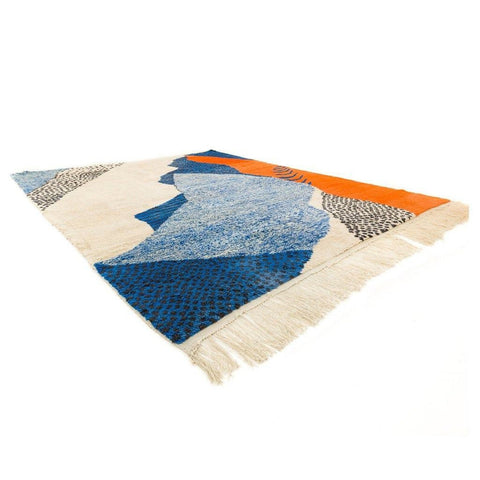 Blue Modern 8x10 rugs for living room rug,Moroccan rug ,beni ourain area rug,berber rug abstract wool rugs,-rugs , 8x10 rug, rugs ,9x12 rugs