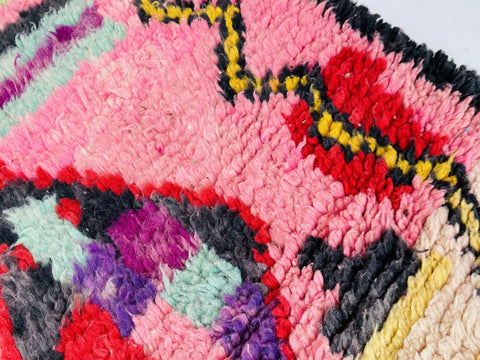 Authentic Moroccan rug , Beni ourain rug ,pink  rug, Wool rug , 8x10 rug ,Handmade rug, Area rug, rug for livingroom
