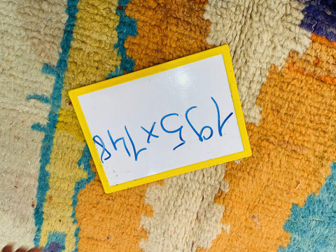 Moroccan Rug, Handmade beni Rug, Authentic Moroccan Rug, Abstract Berber Rug, bleu red Wool Rug, Sheep Wool Rug, Bohemian,Beni ourain rug