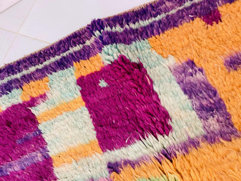Authentic Moroccan rug , Beni ourain rug ,pink  rug, Wool rug , 8x10 rug ,Handmade rug, Area rug, rug for livingroom