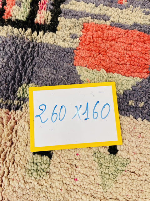 ARTISTIC Boujad Moroccan Rug, Handmade Rug, Authentic Moroccan Rug, Abstract Berber Rug, Purple pink Wool Rug, Sheep Wool Rug, Bohemian Rug.