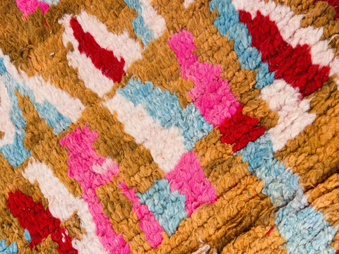 Boujaad Moroccan Rug, Handmade Rug, Vintage Authentic Moroccan Rug, Abstract Berber Rug,Wool Rug, Sheep Wool Rug, Beni ourain rug