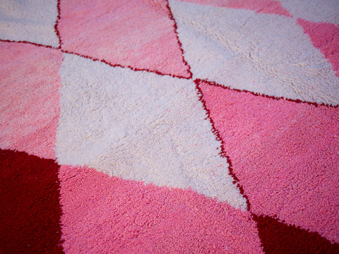 Moroccan rug Pink - Beni ourain rug - wool berber rug - handmade rug - Singh pink rug - Free shipping - Moroccan Pink rug