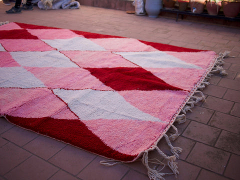 Moroccan rug Pink - Beni ourain rug - wool berber rug - handmade rug - Singh pink rug - Free shipping - Moroccan Pink rug