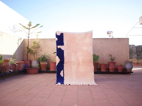 Moroccan rug rug - Wool Berber rug - Beni ourain rug - Handmade rug - Moroccan area rug - Pink rug - Contemporary rug