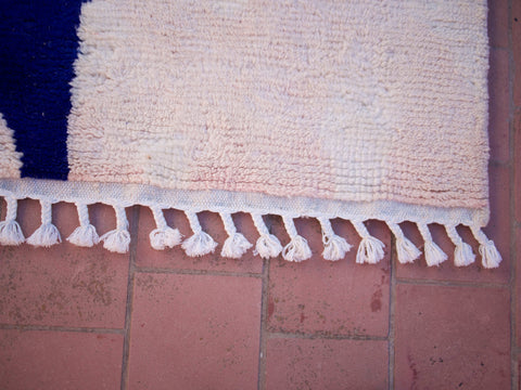 Moroccan rug rug - Wool Berber rug - Beni ourain rug - Handmade rug - Moroccan area rug - Pink rug - Contemporary rug