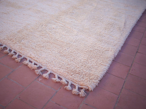 Moroccan rug white - Solid white rug - Plain white rug - Minimalist rug - Beni ourain rug - Handmade rug - Moroccan area rug