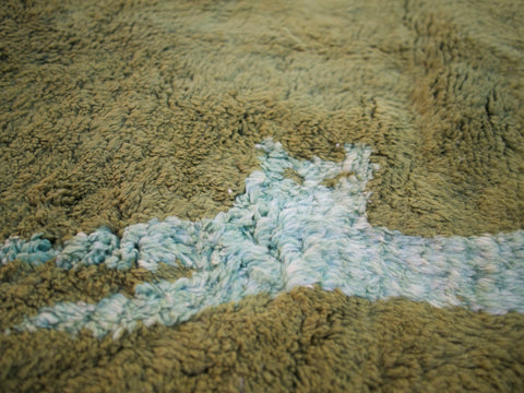 Unique Round rug - Moroccan Rug - Berber Rug - Handmade 100% - Authentic Round Moroccan rug  green berber carpet - FREE SHIPPING