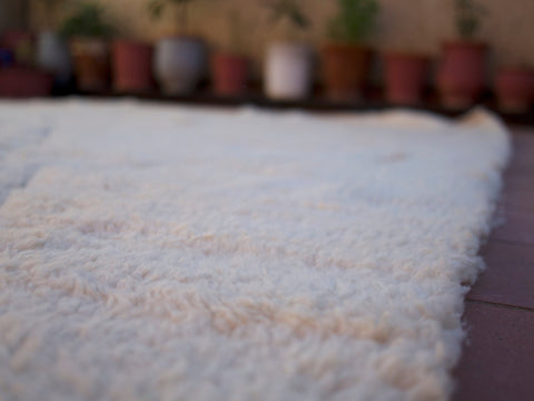 Moroccan rug Hand knotted - Beni ourain rug - Wool berber rug - handmade rug - Genuine lamb wool, Handmade Rug