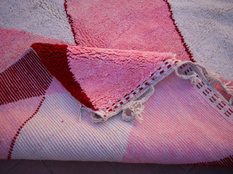 Moroccan rug Pink - Beni ourain rug - wool berber rug - handmade rug - Singh pink rug - Free shipping - Moroccan Pink rug