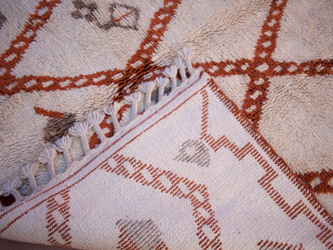 Moroccan Handmade rug ,Beni ourain style Morocco wool Berber Rug, modern rug, Hand woven rug, Berber style - Brown Rug Morocco