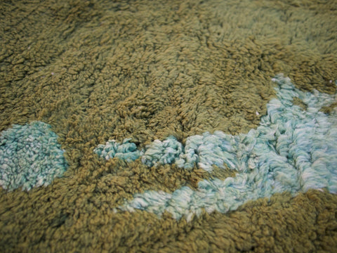 Unique Round rug - Moroccan Rug - Berber Rug - Handmade 100% - Authentic Round Moroccan rug  green berber carpet - FREE SHIPPING