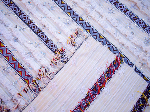 Moroccan Wedding Blanket, Wool Moroccan Rug, Berber Rug, Pink Wool Rug, Made Moroccan Rug