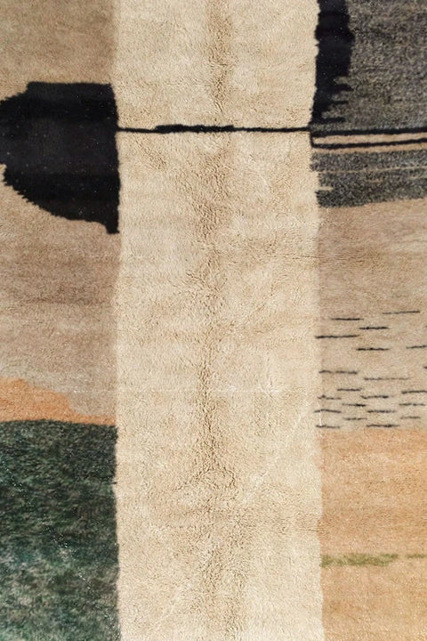 Abstract rug in gorgeous design, rugs for living room rug , handmade wool area rug,8x10 rug