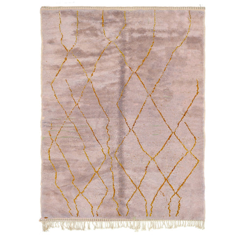 Lavender and Gold Moroccan contemporary rug , custom made for living room , handmade with natural wool area rug, beni mrirt berber rug - Africancreates
