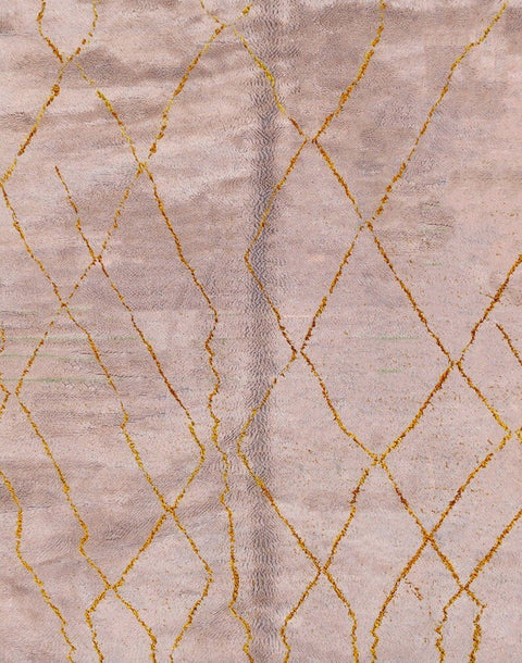 Lavender and Gold Moroccan contemporary rug , custom made for living room , handmade with natural wool area rug, beni mrirt berber rug - Africancreates