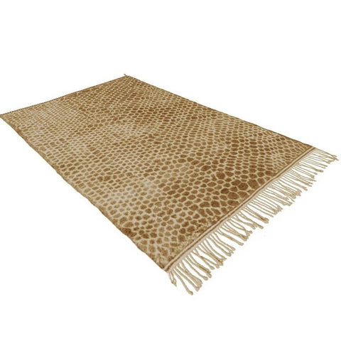 Moroccan beni ourain rug handmade with natural wool , custom brown berber rug for zour living room - Africancreates