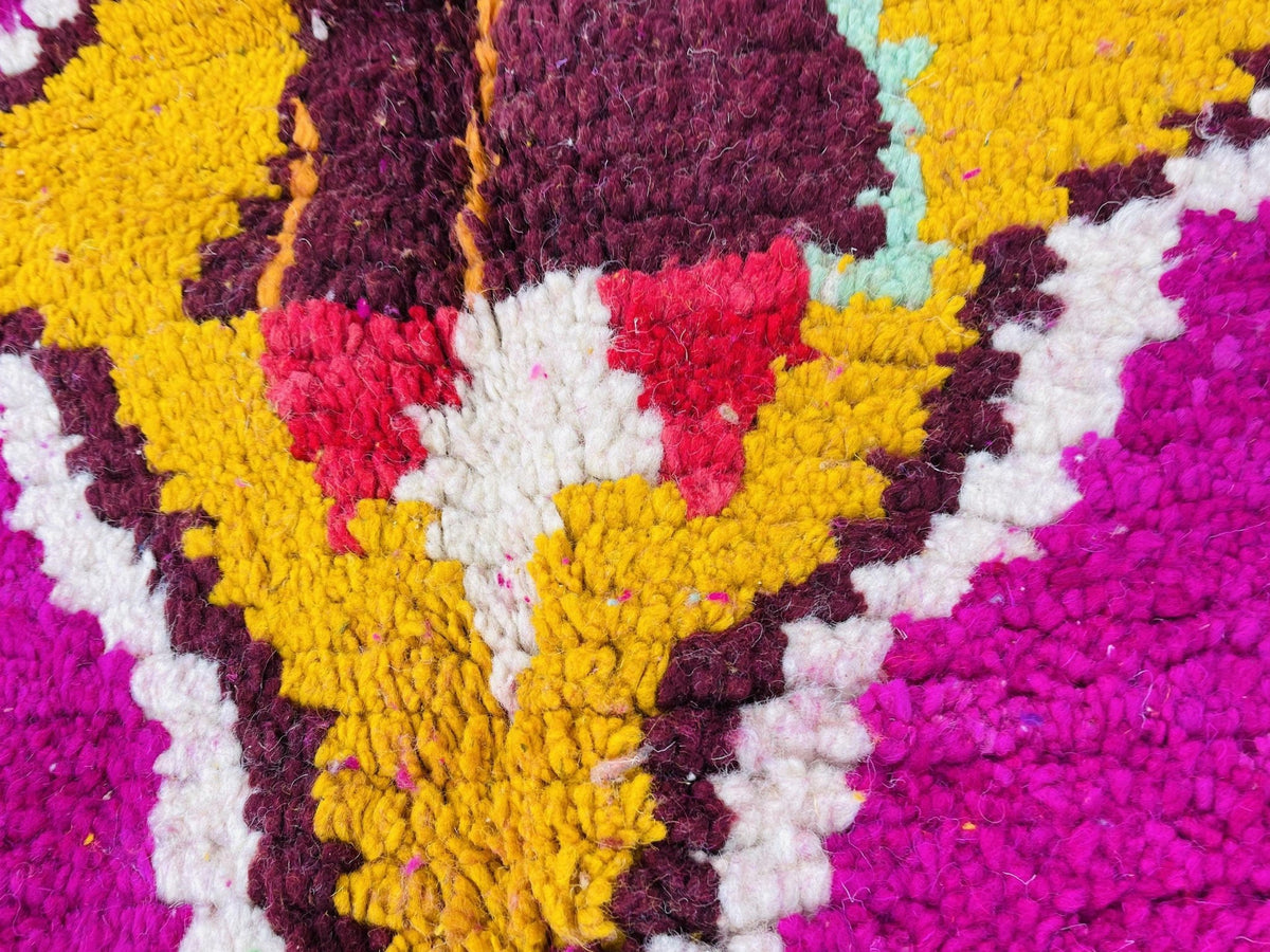 Moroccan Berber Rug, Handmade Rug, Vintage Authentic Moroccan Rug, Abstract Berber Rug,Wool Rug, Sheep Wool Rug, Beni ourain rug - Africancreates