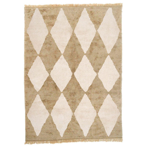 Moroccan Diamonds rug handwoven with natural wool , a berber authentic rug custom for your living room - Africancreates