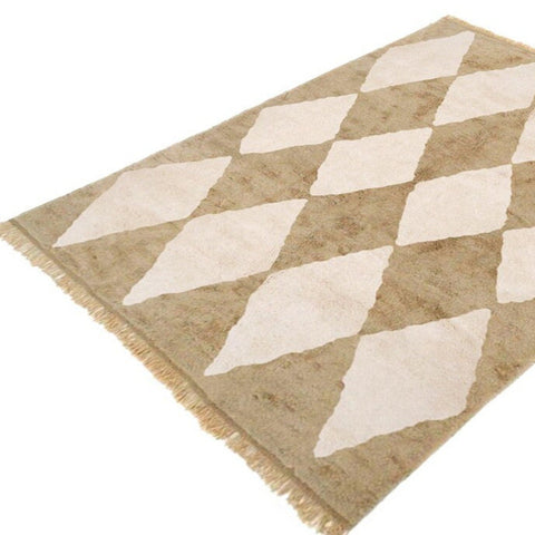 Moroccan Diamonds rug handwoven with natural wool , a berber authentic rug custom for your living room - Africancreates