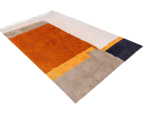 Moroccan rug gorgeous contemporary design , custom made area rug for living room , handmade with natural wool , beni mrirt berber rug - Africancreates