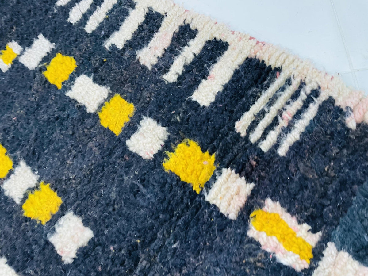 Moroccan Rug, Handmade Rug, Vintage Authentic Moroccan Rug, Abstract Berber Rug,Wool Rug, Sheep Wool Rug, Beni ourain rug - Africancreates