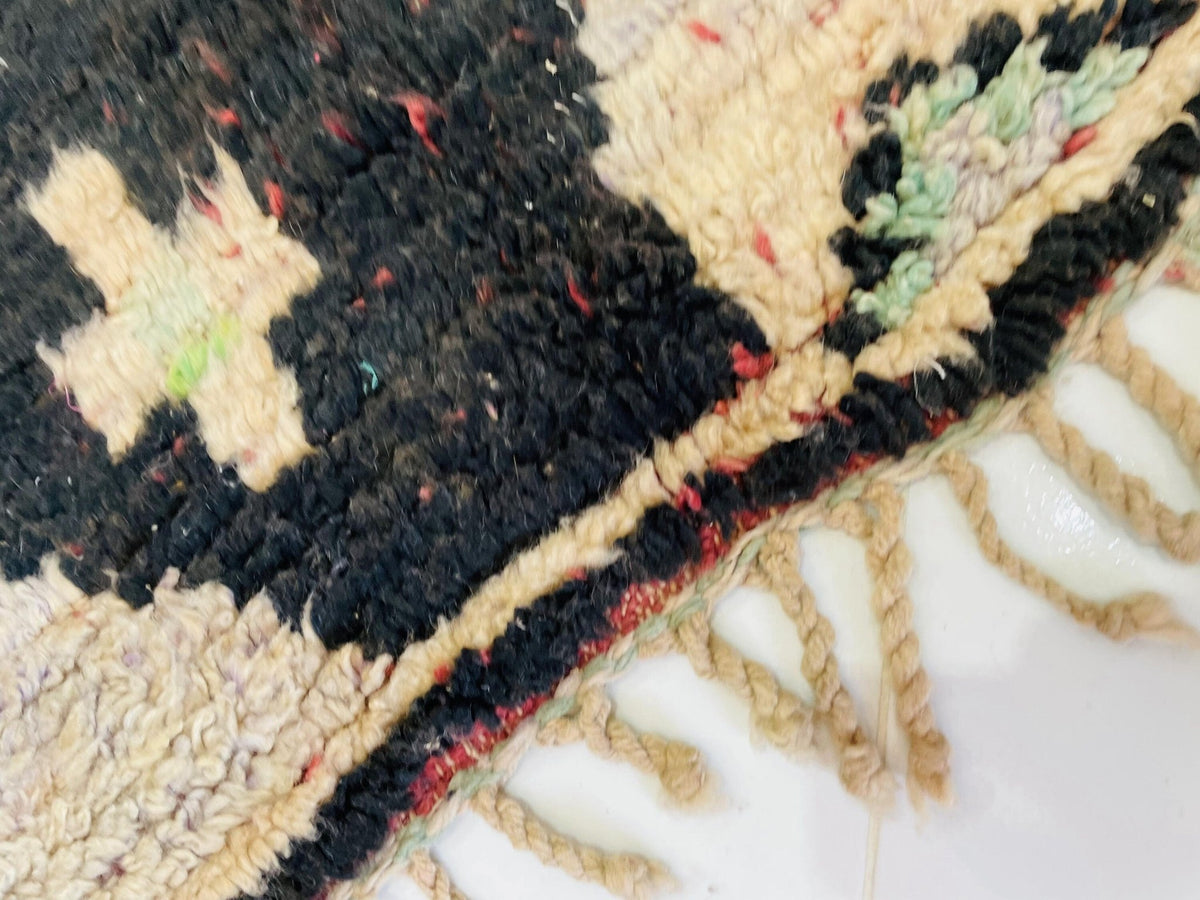 Moroccan Rug, Handmade Rug, Vintage Authentic Moroccan Rug, Abstract Berber Rug,Wool Rug, Sheep Wool Rug, Beni ourain rug - Africancreates