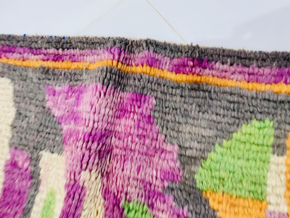 Moroccan Rug, Handmade Rug, Vintage Authentic Moroccan Rug, Abstract Berber Rug,Wool Rug, Sheep Wool Rug, Beni ourain rug - Africancreates