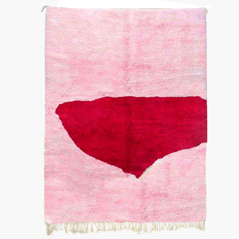Moroccan rug in Rosy pink abstract rug design, custom rugs for living room rug , handmade with natural wool area rug,8x10 rug berber - Africancreates